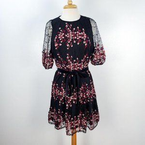 NWT Foxiedox Floral Embroidered Mini Dress